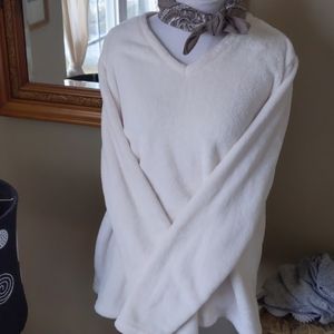 White Fleece V neck( free w/ 39.00 p